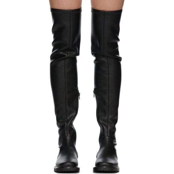 Staud Faux-Leather Belle Boots Size 37 US 7 Black $495 - Picture 15 of 15